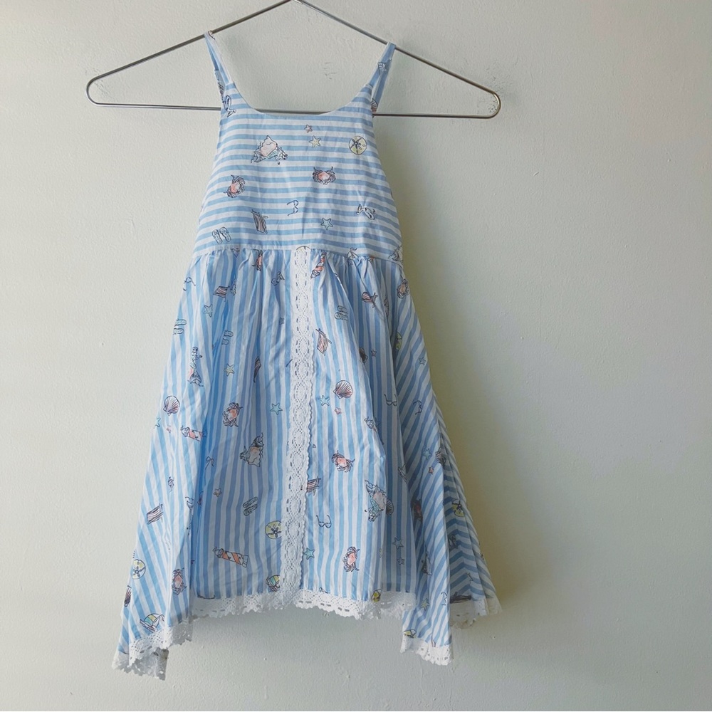 Savannah • Nautical Beach Dress in Blue/White Stripe